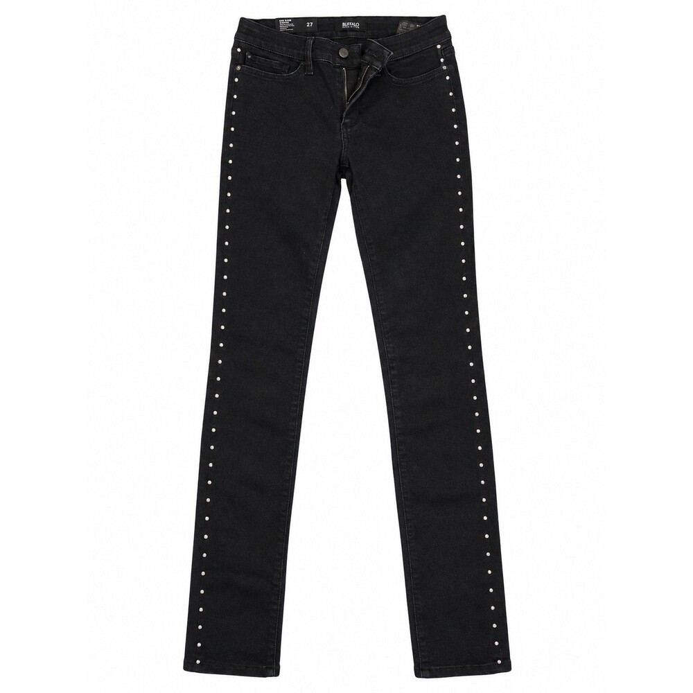 Buffalo David Bitton Faith Black Studded Mid Rise Skinny Jeans Size 27 NWT Y2k